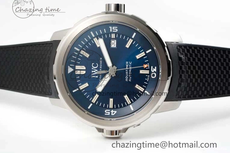 MIROTIME 0805 Aquatimer SS IW3290 RSF 1:1 Best Edition Blue Dial on Black Rubber Strap A Fashionable 7074